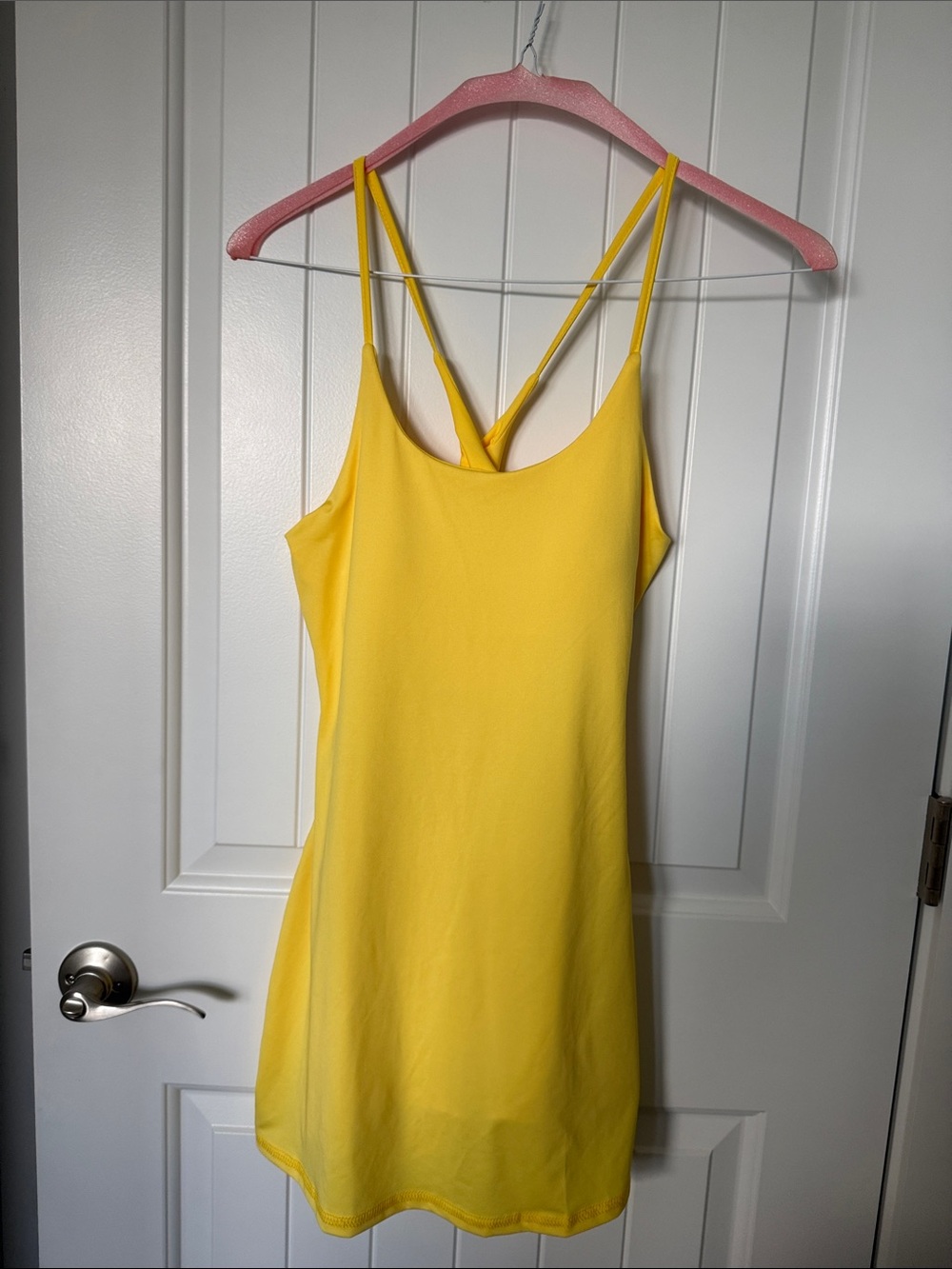 Yellow Spaghetti Strap Slip Dress